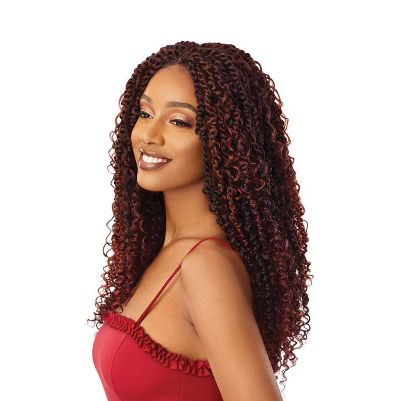 OUTRE X-Pression Twisted Up 4X4 Lace Front Wig - BOHO PASSION WATERWAVE 22"