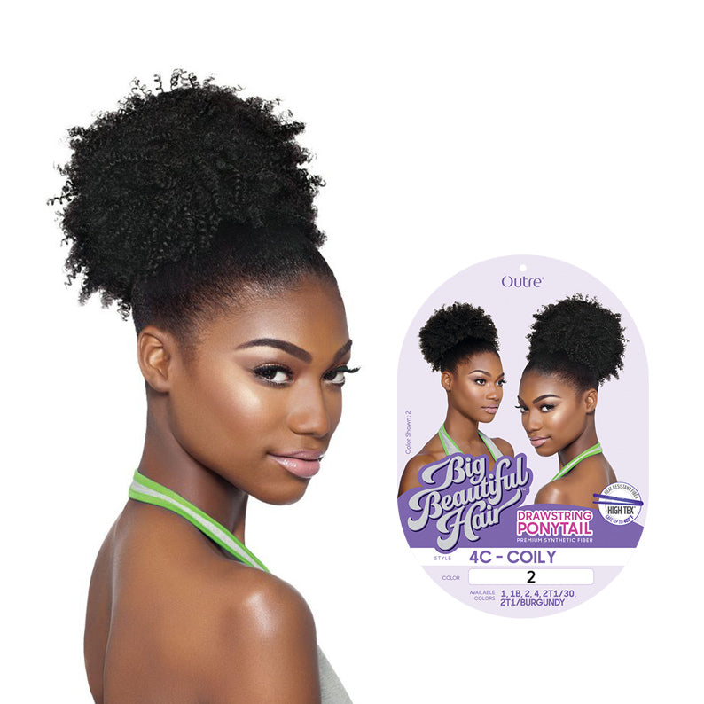 Big Beautiful Hair Drawstring Ponytail 4C Coily