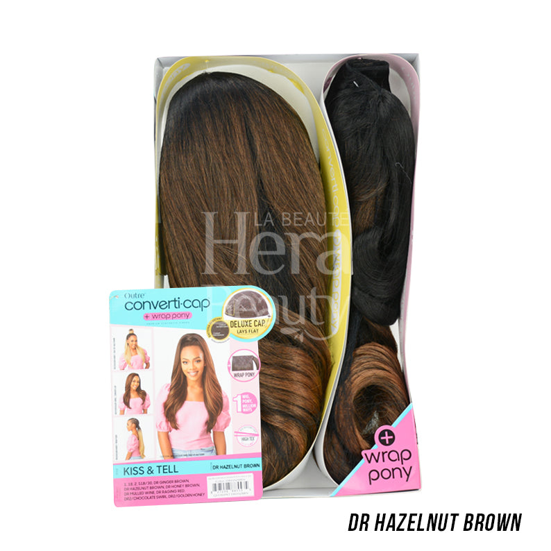 OUTRE CONVERTI CAP + Wrap Pony Synthetic Half Wig KISS & TELL 24"-28"