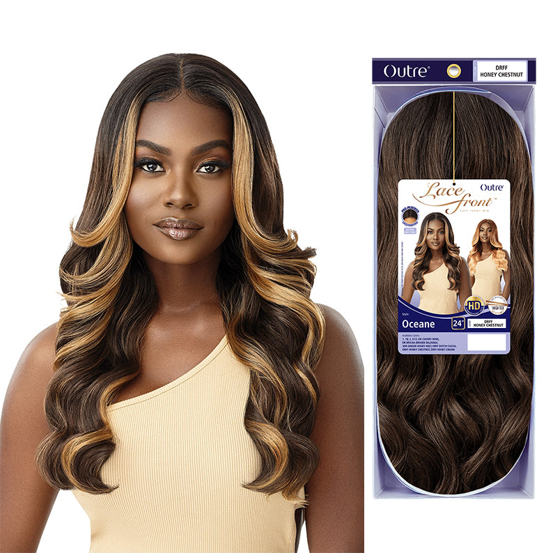 OUTRE Synthetic HD Transparent Lace Front Wig - OCEANE