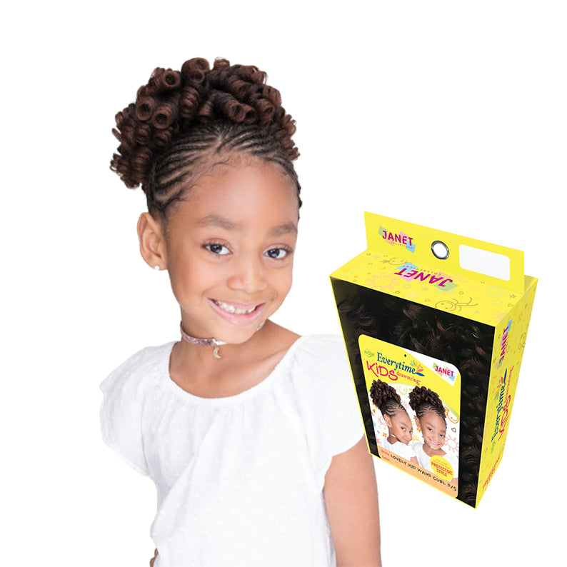 JANET COLLECTION Noir Everytime Kids Drawstring Lovely Kid Wand Curl