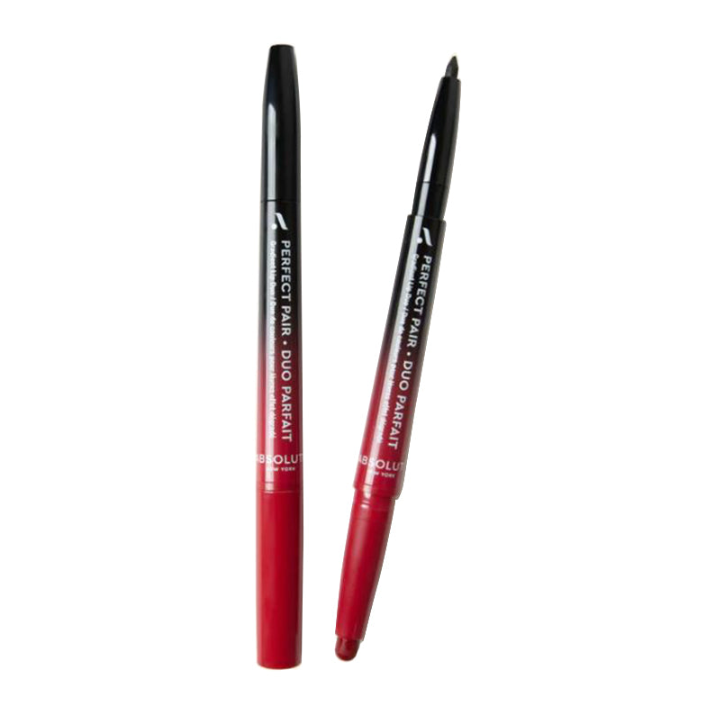 Absolute New York gradient lip duo with dual-ended lip liner and lip color in red shade
