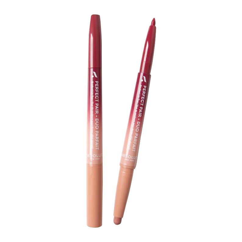 Absolute New York gradient lip duo featuring two-tone lip color pencils for a seamless lip look