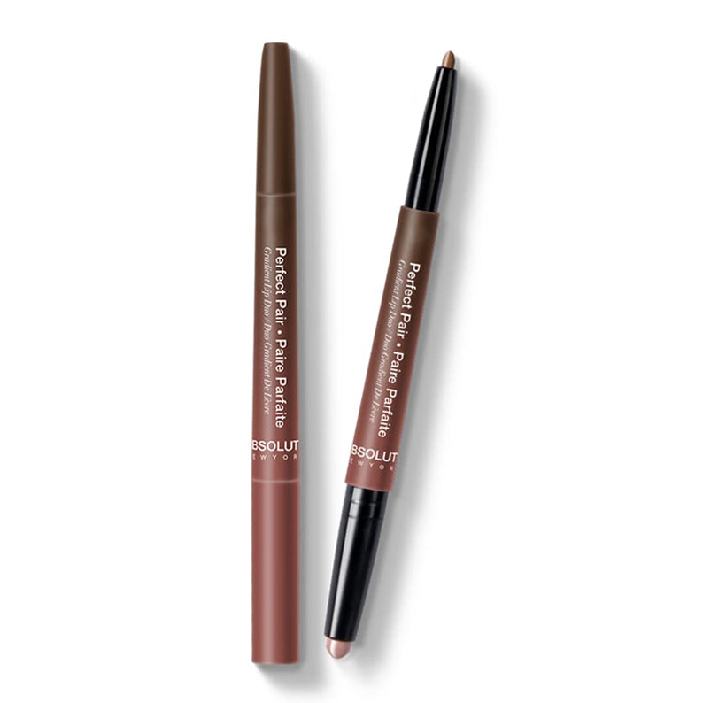 Absolute New York gradient lip duo featuring two brown shades for perfect lip pairing