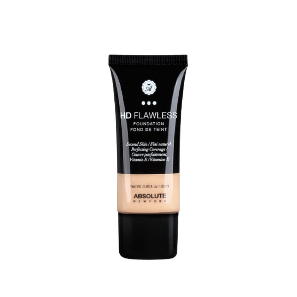 ABSOLUTE NEW YORK HD flawless foundation tube in beige liquid foundation with medium coverage