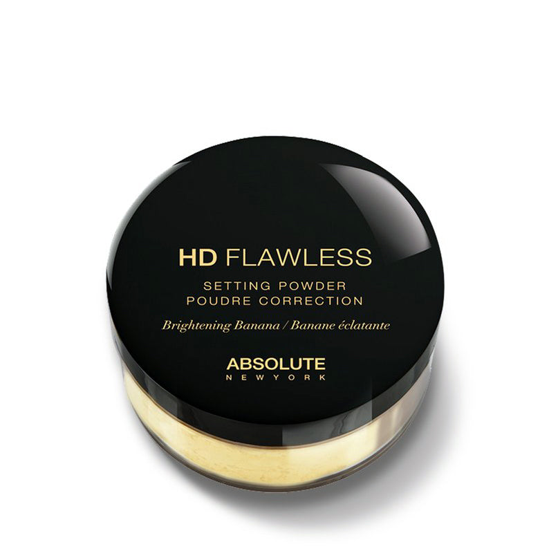 Absolute New York hd flawless setting powder Brightening Banana loose finishing face powder in black jar
