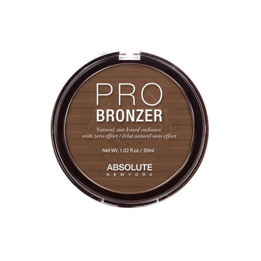 ABSOLUTE NEW YORK Pro Bronzer compact powder in warm brown pro bronzer for glowing skin natural finish