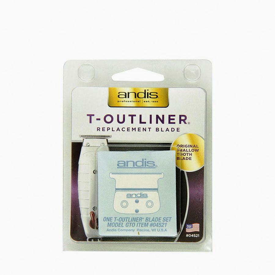 Andis T-Outliner replacement blade in packaging for precise grooming and professional trims