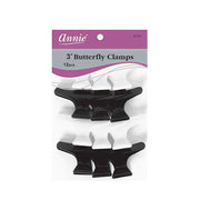 Annie butterfly hair clamps 3 inch pack of 12 black and white hair clips for styling