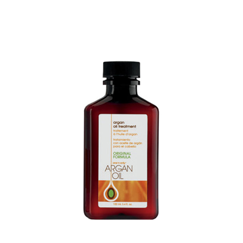 ONE 'N ONLY Argan Oil Hair Treatment in a sleek brown bottle for nourishing and smoothing hair