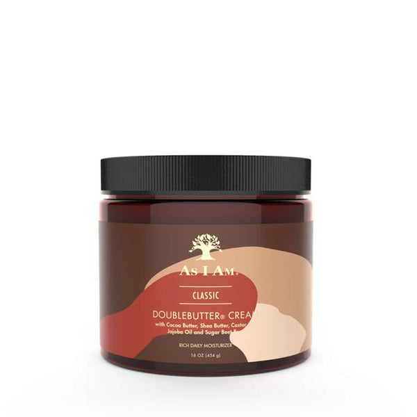AS I AM amber jar of as i am doublebutter cream moisturizer Classic rich daily hair butter 16 oz