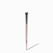 NICKA K flat dense eyeshadow brush with pink handle for precise eye makeup application