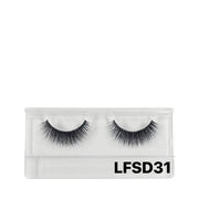 LAFLARE LFSD31 dramatic black 3D faux mink lashes in clear tray wispy voluminous reusable pair