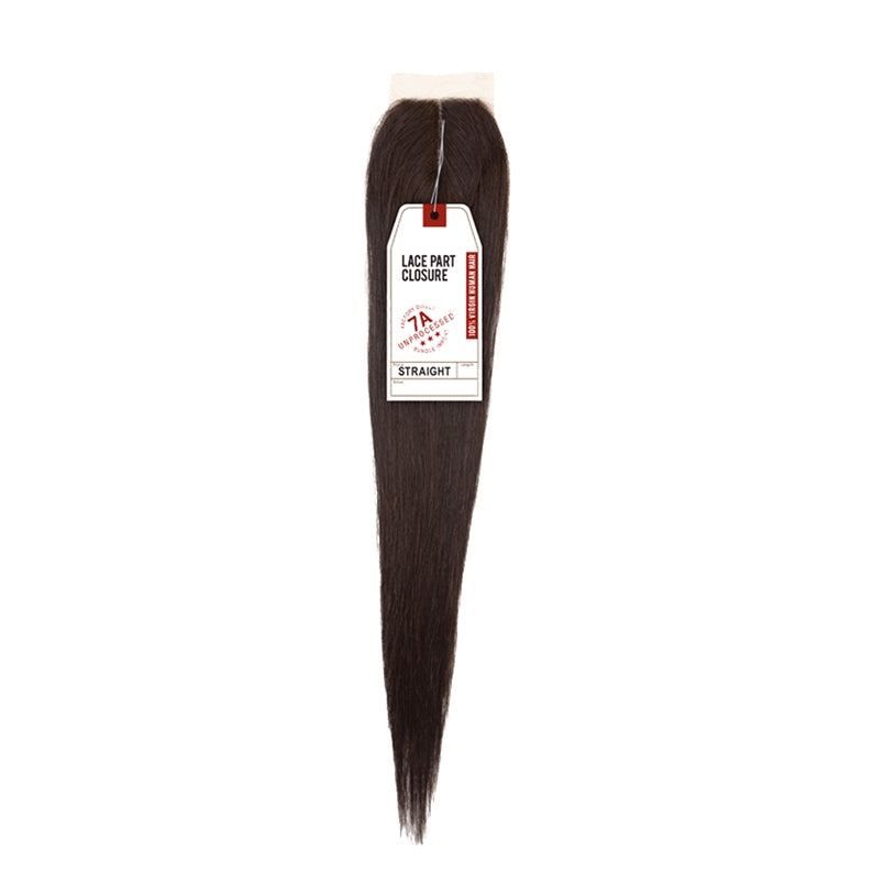 SENSATIONNEL virgin remi lace closure straight long dark brown lace part closure with tag