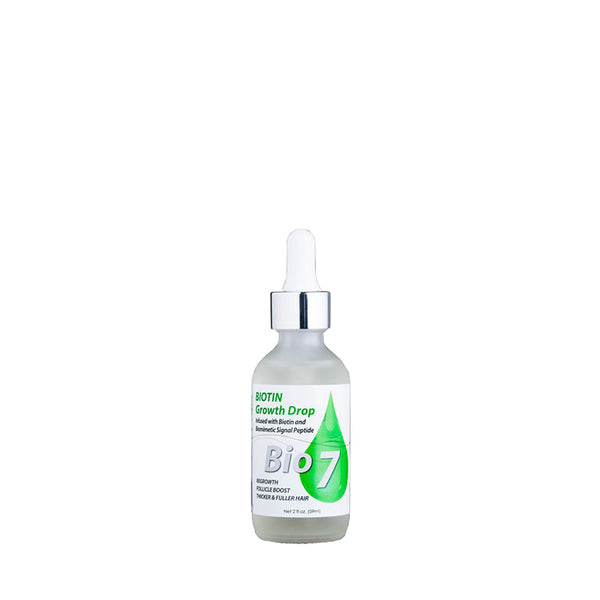 BY NATURES biotin hair growth serum clear dropper bottle with green label for scalp and hair strengthening