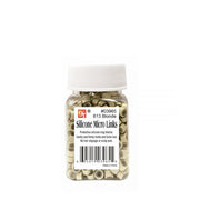 BEAUTY TOWN blonde silicone micro links hair extension tools in clear plastic container