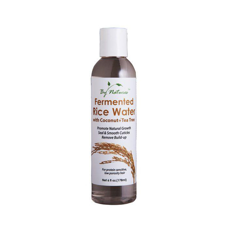By Natures fermented rice water for hair growth bottle with coconut and tea tree for natural hair growth