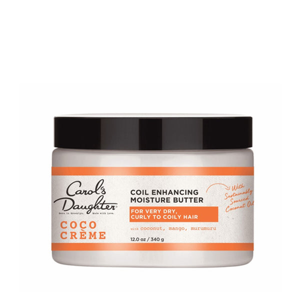 Carols Daughter Coco Creme jar of coil enhancing moisture butter for very dry curly to coily hair 12 oz