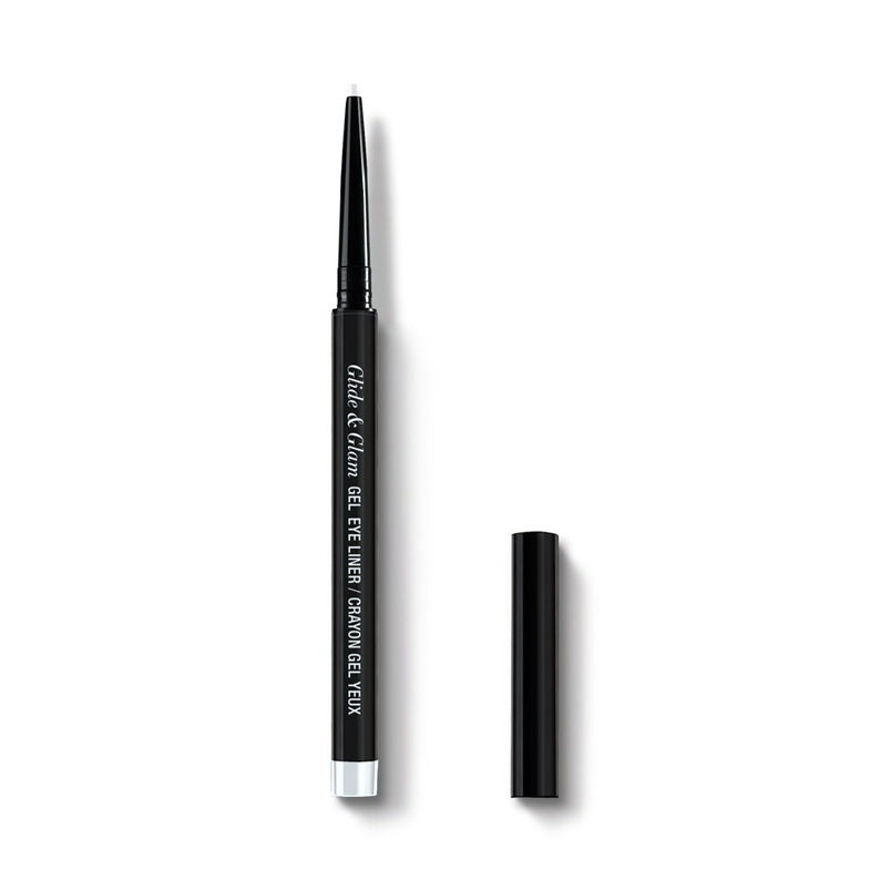 Absolute New York black gel eye liner pencil with cap removed showing slim tip