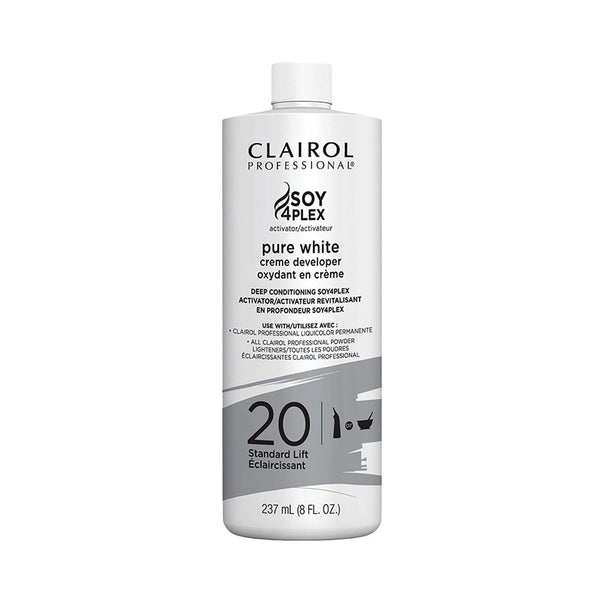 Clairol Pure White Creme Developer 20 Volume 237ml bottle for professional hair care