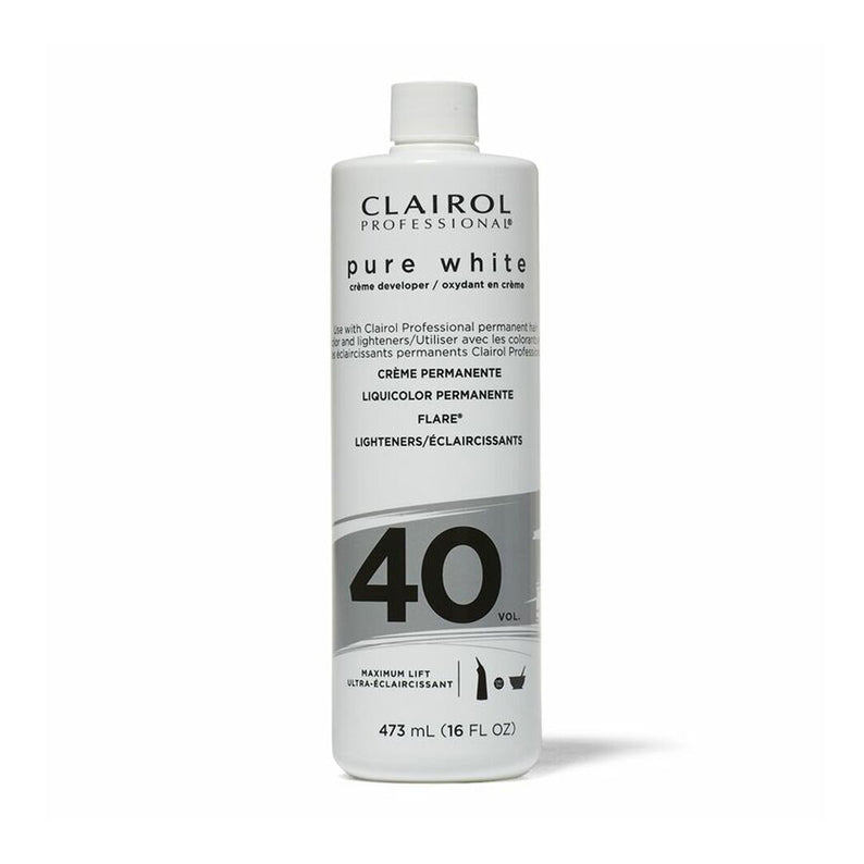 Clairol Pure White Creme Developer 40 volume 16 fl oz bottle for hair care and lightening
