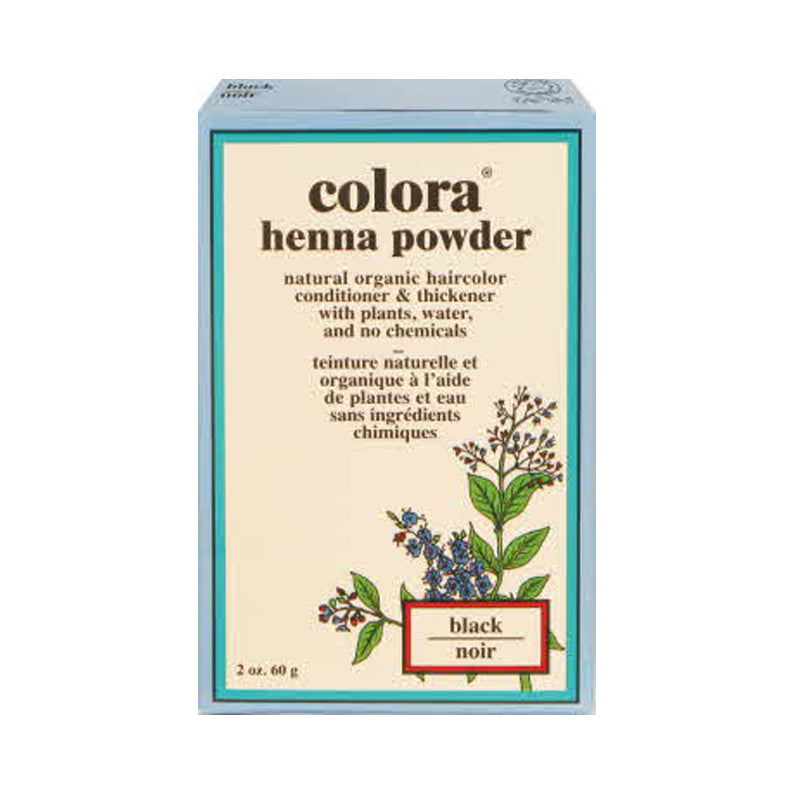COLORA natural henna hair dye powder black organic conditioner and thickener with no chemicals