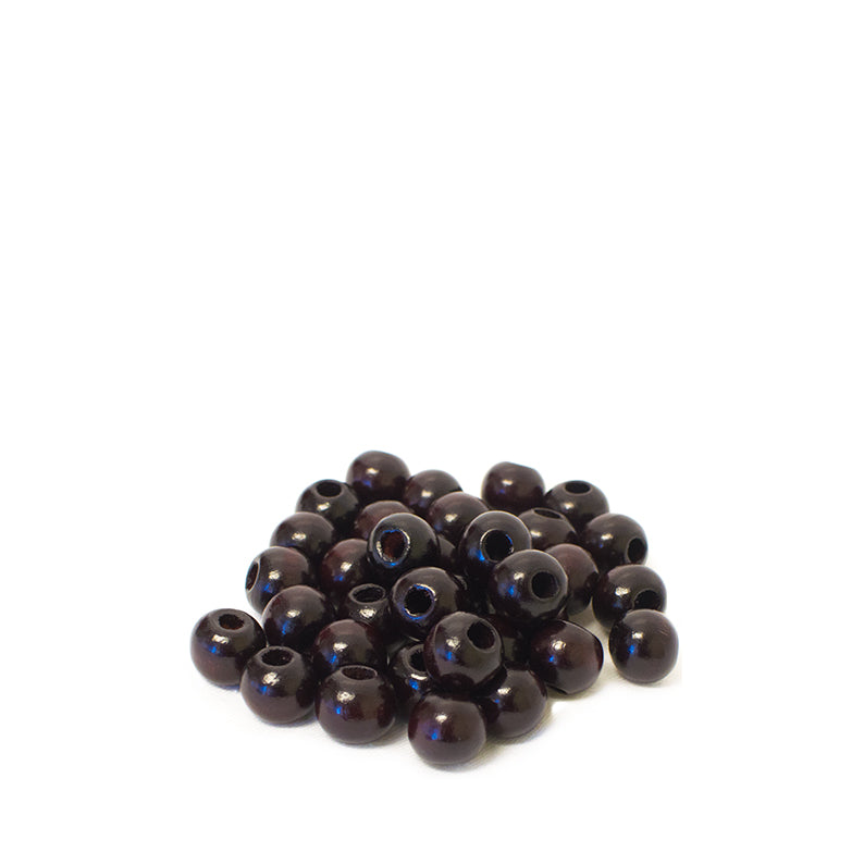 HERA BEAUTY dark brown wooden hair beads for decorative hairstyles and braiding accessories