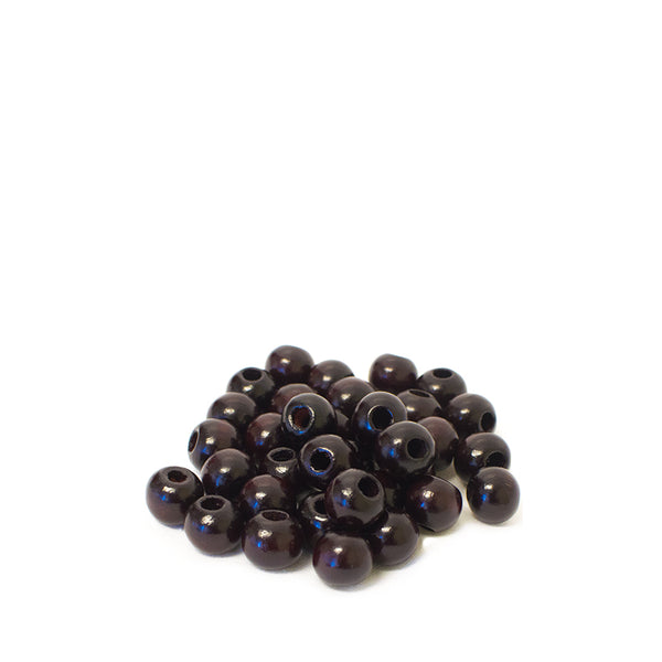 HERA BEAUTY dark brown wooden hair beads for decorative hairstyles and braiding accessories