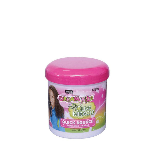 AFRICAN PRIDE Dream Kids Olive Miracle Quick Bounce detangling pudding for kids pink lid jar