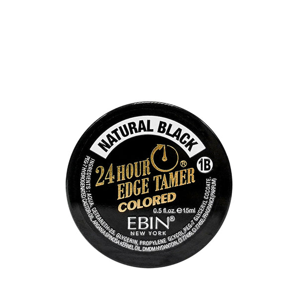 EBIN 24 hour edge tamer natural black colored half ounce jar edge control for sleek laid baby hairs