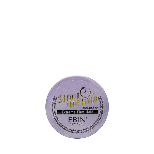 EBIN 24 Hour Edge Tamer hair care product with extreme firm hold edge control in a 15ml container