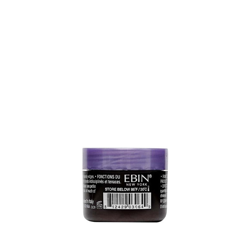 EBIN New York hair care jar featuring extreme firm hold edge control for sleek styled edges