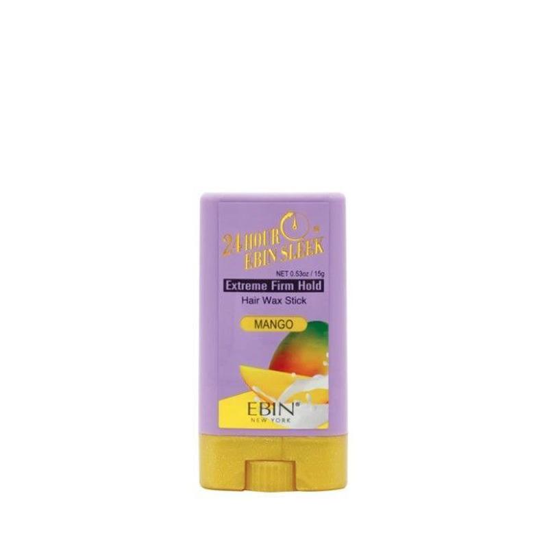 EBIN hair care mango extreme firm hold hair wax stick in purple and gold travel size