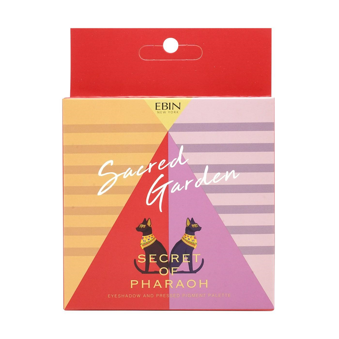 EBIN Sacred Garden Secret of Pharaoh boxed eyeshadow with Anubis motif pharaoh inspired eyeshadow palette