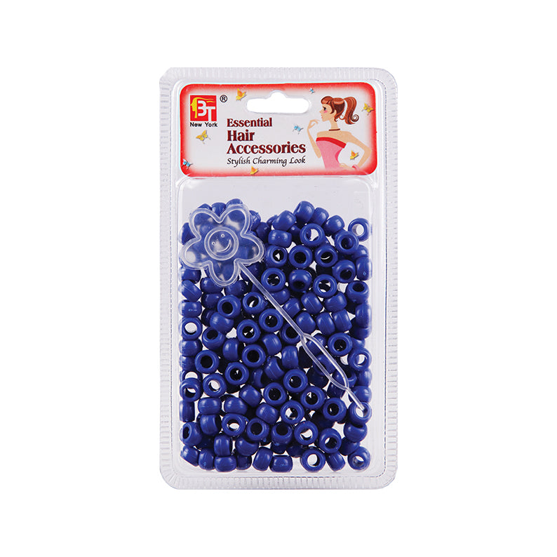 Beauty Town blue hair beads for braids with flower hair tool in clear packaging