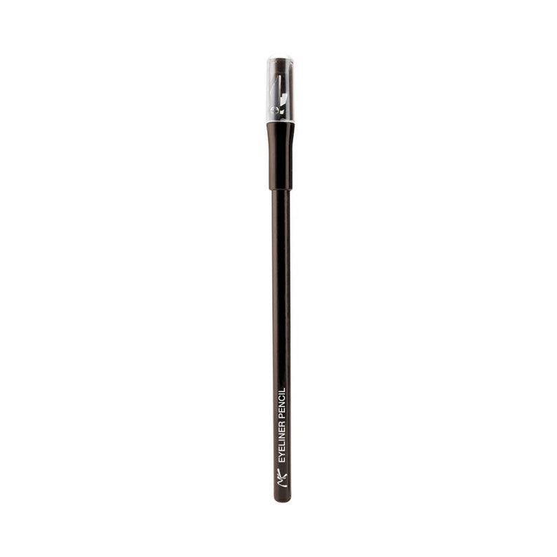NICKA K black eyeliner pencil with sharpener cap for precise eye makeup application