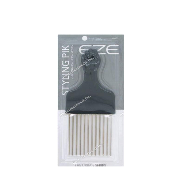 ANNIE metal hair styling pik with black handle for easy hair separation and styling