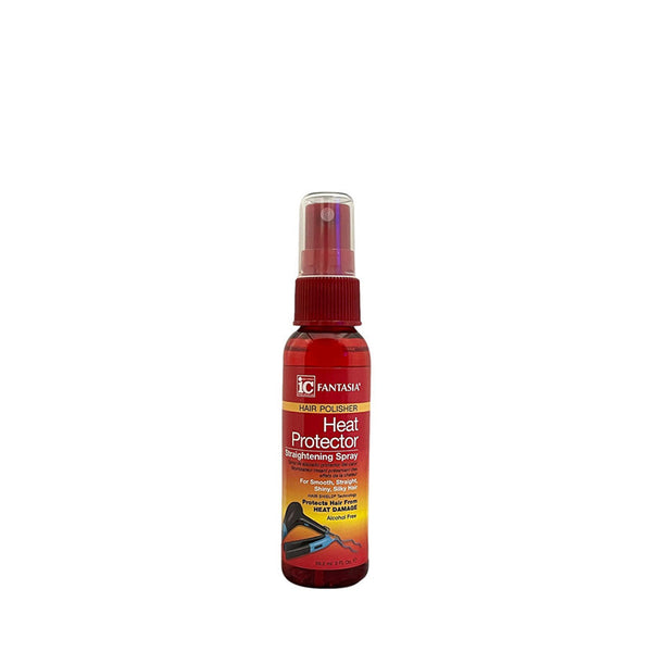 Fantasia IC heat protector spray for hair in red bottle with spray nozzle for heat styling