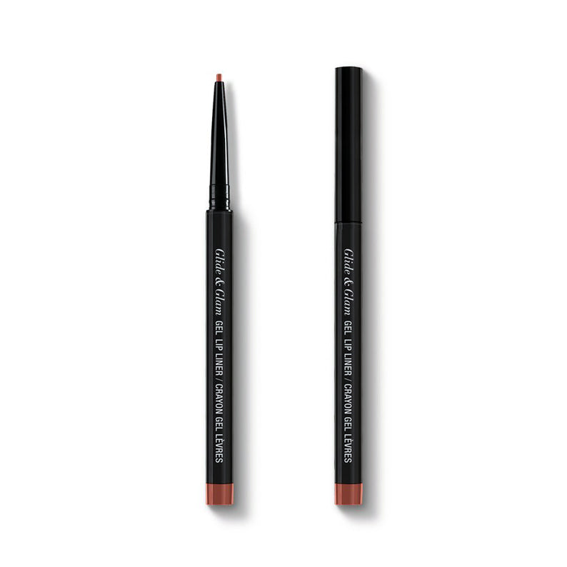 ABSOLUTE NEW YORK retractable nude lip pencils showing tip and cap gel lip liner for smooth application