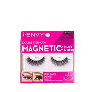IVY BEAUTY by KISS 3D false lashes in pink packaging showing double strength magnetic lashes with eyeliner