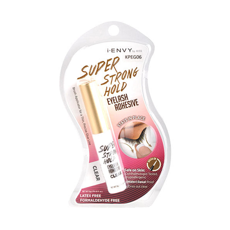 IVY BEAUTY by KISS super strong eyelash glue in clear with long-lasting hold and safe formula