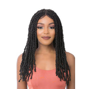 ITS A WIG water wave twist wig 24 inch black shoulder length braided textured synthetic wig