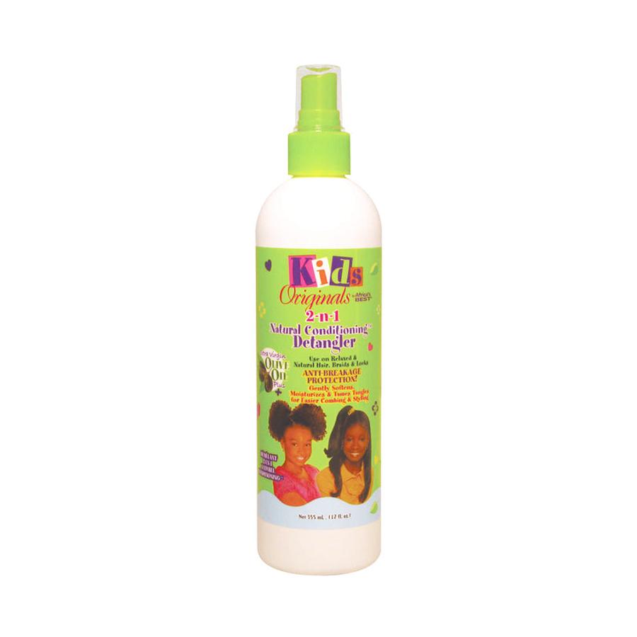 AFRICAS BEST Kids Originals 2 in 1 natural conditioning kids hair detangler spray for curly and textured hair