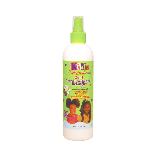 AFRICAS BEST Kids Originals 2 in 1 natural conditioning kids hair detangler spray for curly and textured hair