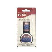 Kiss Acrylic Refill Kit with acrylic powder, liquid, and clear finish for salon-quality nails at home