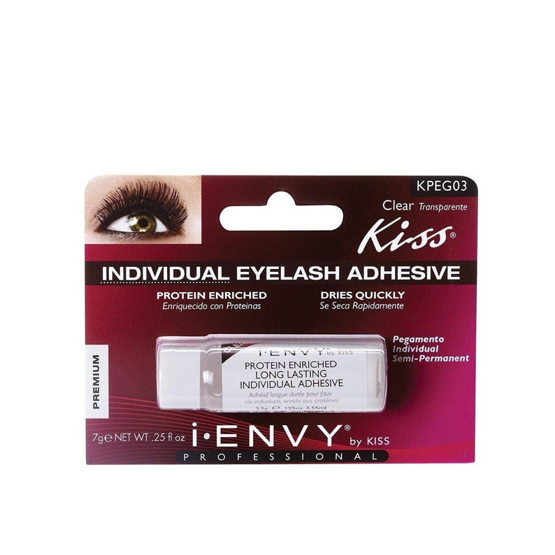 IVY BEAUTY by KISS clear individual eyelash adhesive tube packaging protein enriched long lasting