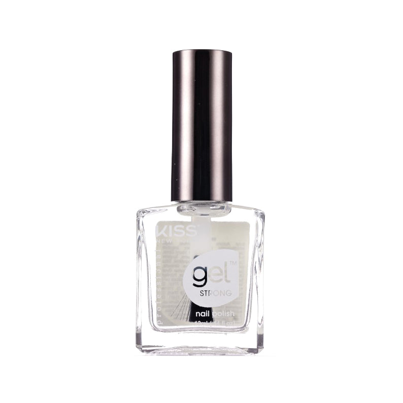 IVY BEAUTY by KISS clear gel nail polish for strong nails in a sleek glass bottle with black cap