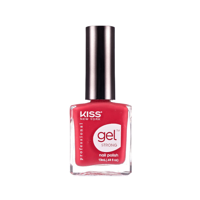 IVY BEAUTY by KISS gel nail polish for strong nails in vibrant red shade with metallic cap