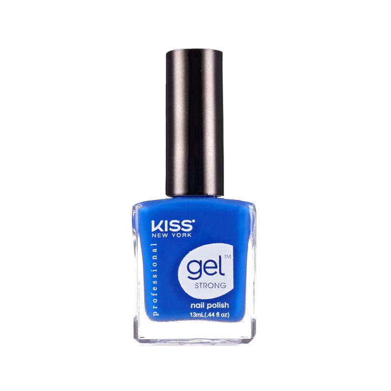 IVY BEAUTY by KISS blue gel nail polish for strong nails in a clear square bottle with black cap