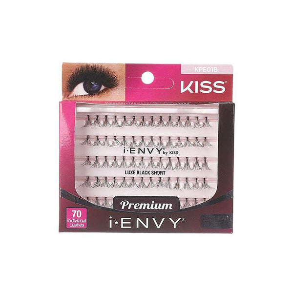 Kiss Ienvy Luxe Black short lashes. IVY BEAUTY by KISS 70 individual premium short cluster eyelashes in box
